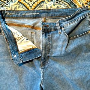 Talbots Flawless High Waist Straight Leg Jeans size 10